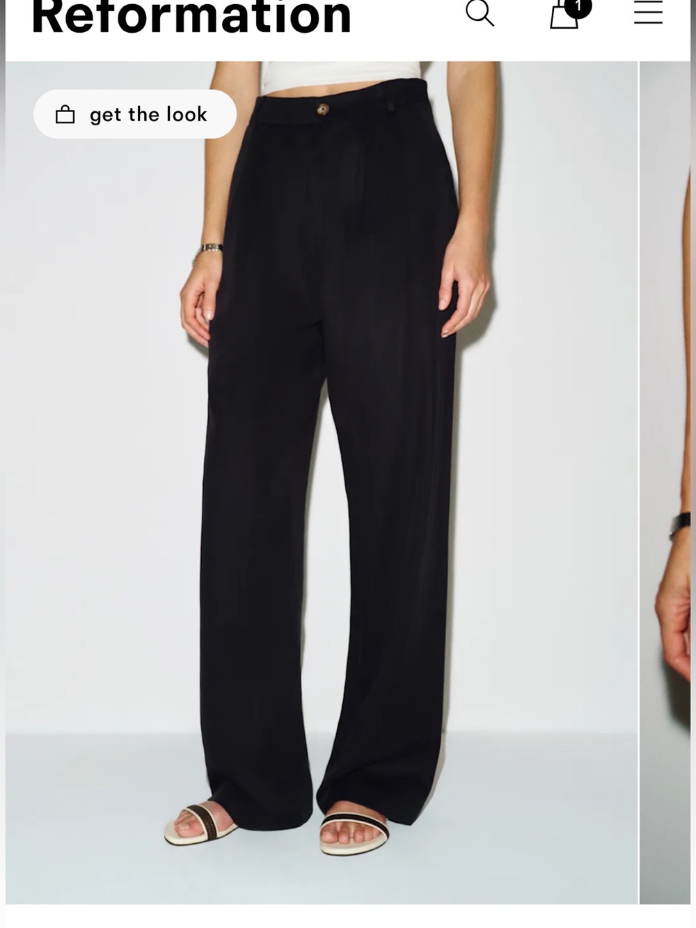 Reformation Black Mason pants